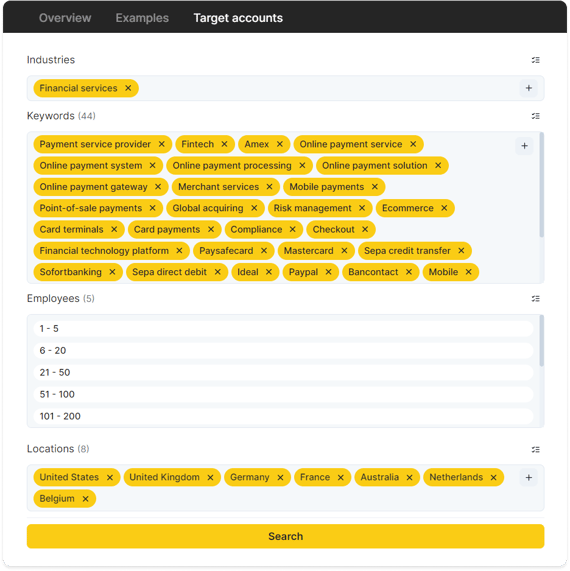 Target list creation 3